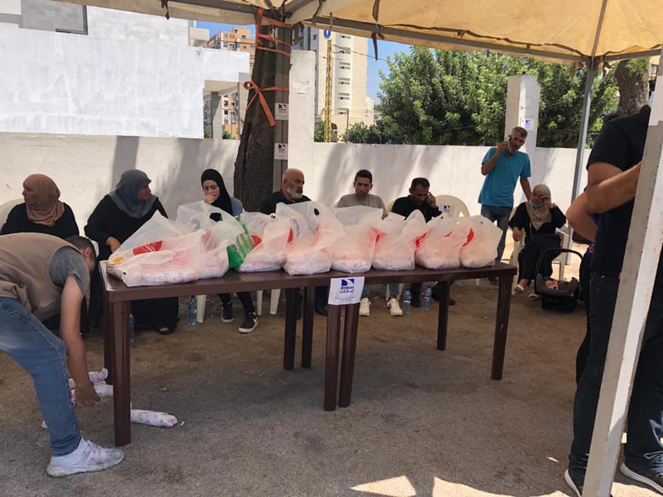  tents in the courtyard of Al Salam Hospital